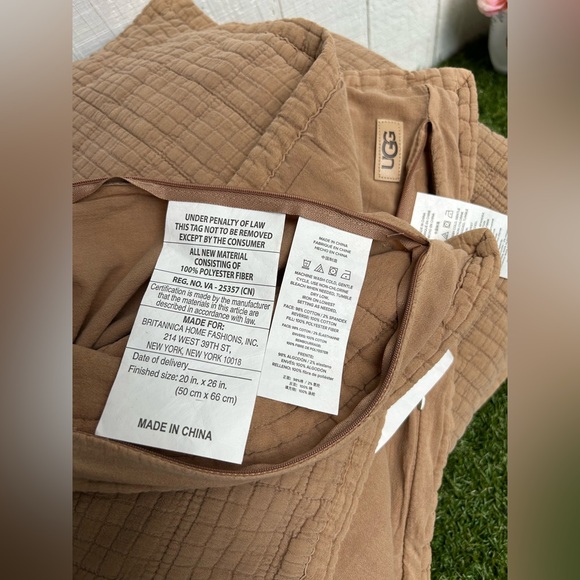 UGG Campo Quilt & Pillow Sham Set FULL/QUEEN NEW Sandalwood - Picture 12 of 16